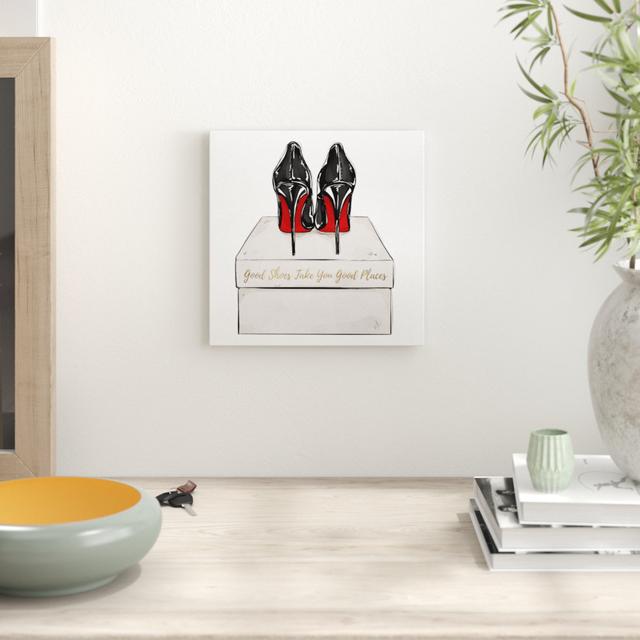 Good Shoes Gift by Oliver Gal - Print East Urban Home Size: 109.22cm H X 109.22cm W X 3.81cm D, Format: Wrapped Canvas on Productcaster.