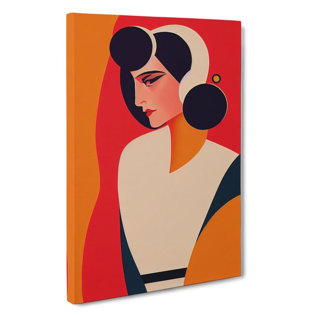 Woman In Art Deco No.6 - Wrapped Canvas Print Fairmont Park Size: 50cm H x 35cm W x 3cm D on Productcaster.