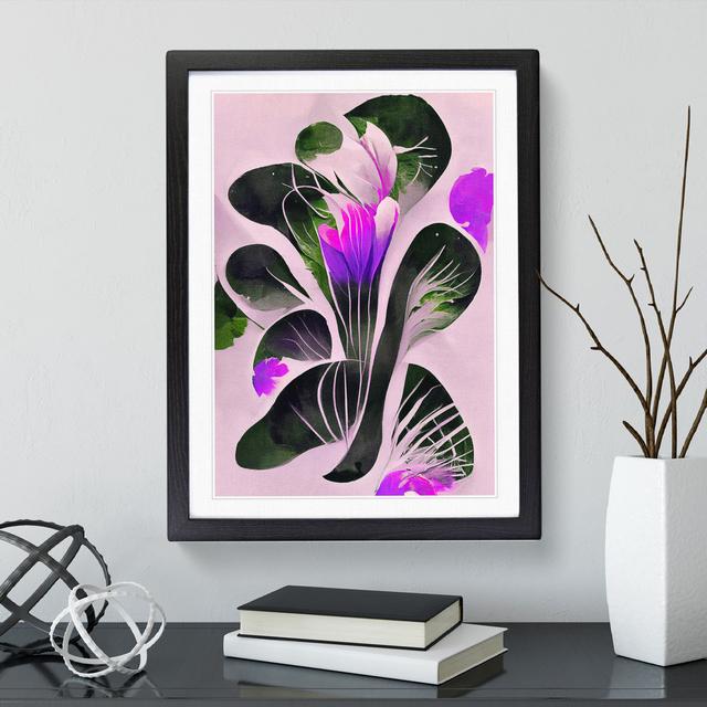 Flowers In Abstract No.3 - Single Picture Frame Print ClassicLiving Frame Colour: Black, Size: 46cm H x 34cm W on Productcaster.