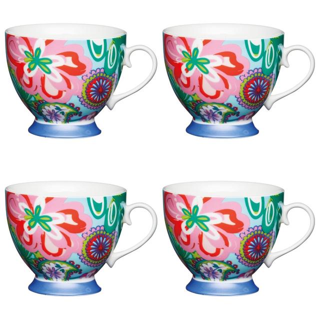 Kaffeebecher-Set Bright Floral aus Bone China (Set of 4) KitchenCraft on Productcaster.