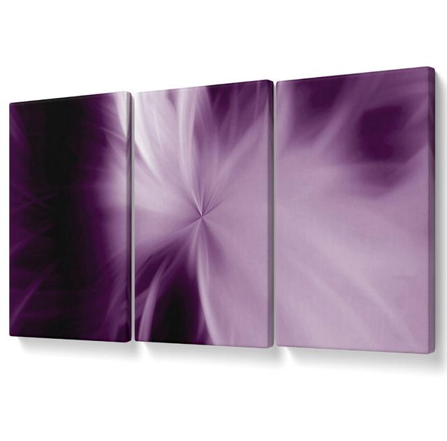 Celestial Core Purple Canvas 3 Panel Set Ivy Bronx Size: 81.3cm H x 163cm W x 10cm D on Productcaster.