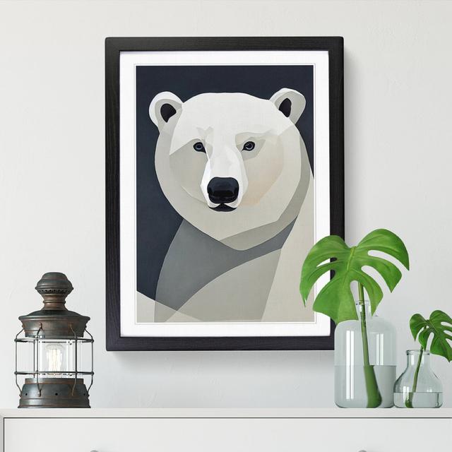 FRM-V0523-1888X Polar Bear Contemporary Vol.5 - Picture Frame Graphic Art Latitude Vive Size: 46cm H x 34cm W x 2cm D, Frame Option: Black on Productcaster.