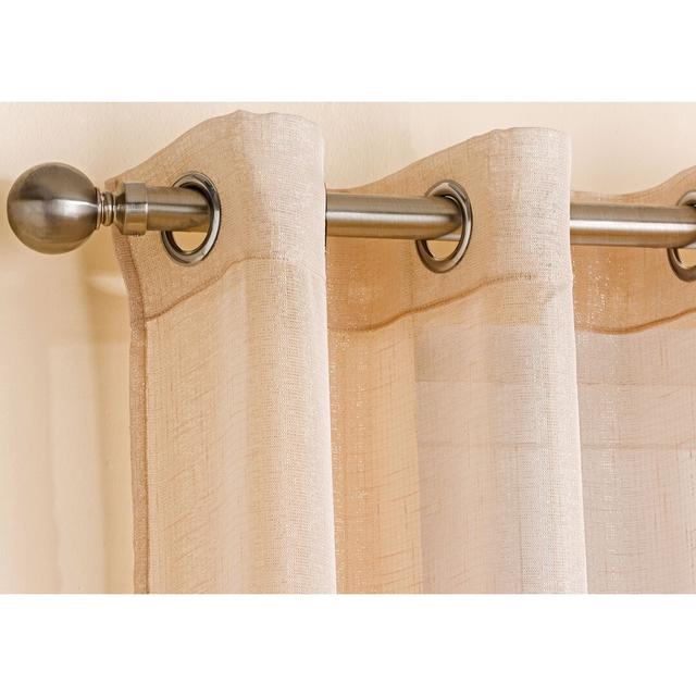 Adne Polyester Sheer Grommet / Eyelet Curtain Panel Mack + Milo Panel Size: 138 W x 275 D cm, Colour: Cream on Productcaster.