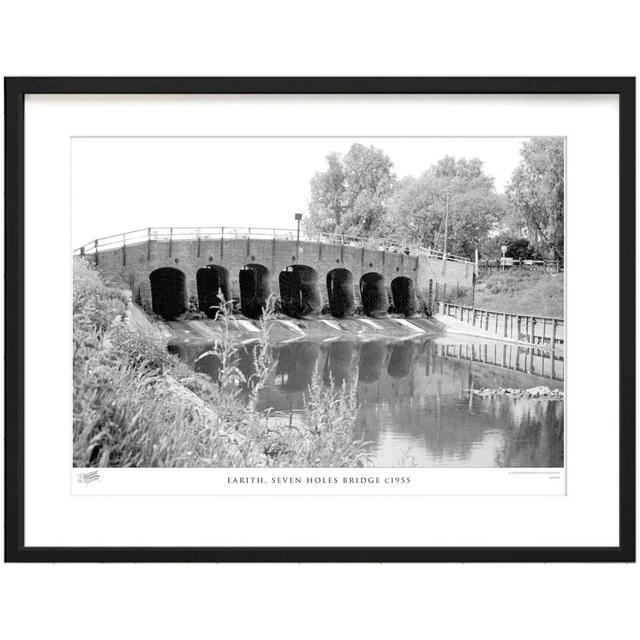 'Earith, Seven Holes Bridge C1955' by Francis Frith - Picture Frame Photograph Print on Paper The Francis Frith Collection Size: 45cm H x 60cm W x 2.3 on Productcaster.