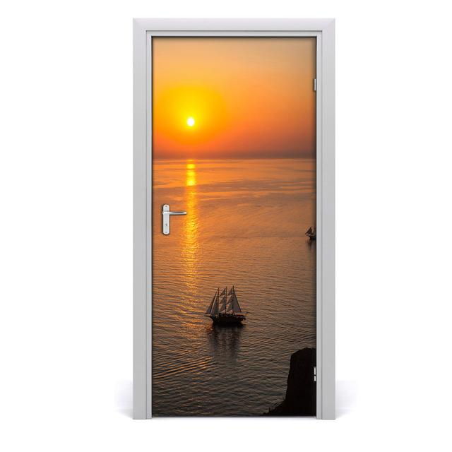 Sunset at Sea Door Sticker Coloray on Productcaster.