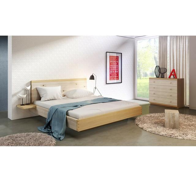 Amanta Bed Frame Jelinek Size: 160 x 200 cm, Colour: Oak on Productcaster.