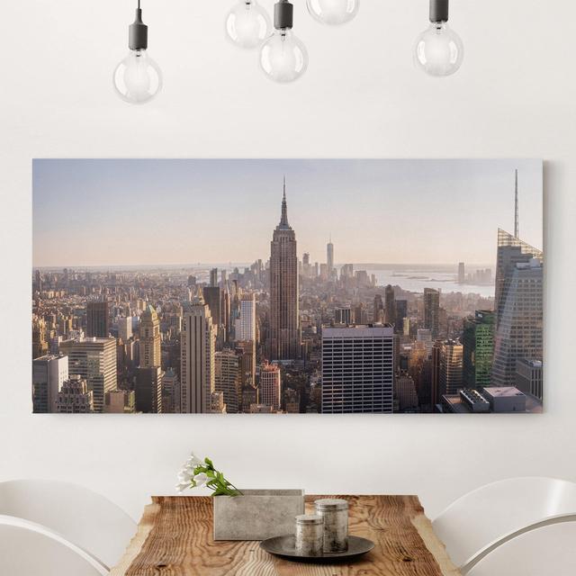 Leinwandbild - Blick Vom Top Of The Rock Ebern Designs Format: 330g/m³ Recycle Canvas, Größe: 50 cm H x 100 cm B on Productcaster.