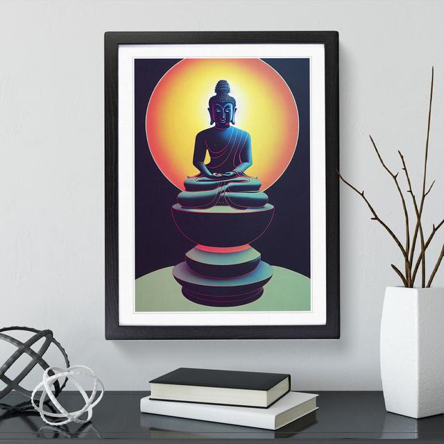 Awe Inspiring Buddha - Single Picture Frame Print Latitude Vive Size: 34cm H x 25cm W x 2cm D, Frame Colour: Black Framed on Productcaster.