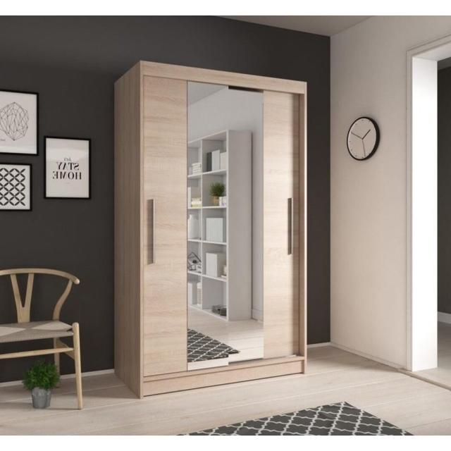 Hakim 2 Door Sliding Wardrobe Brayden Studio Finish: Oak on Productcaster.