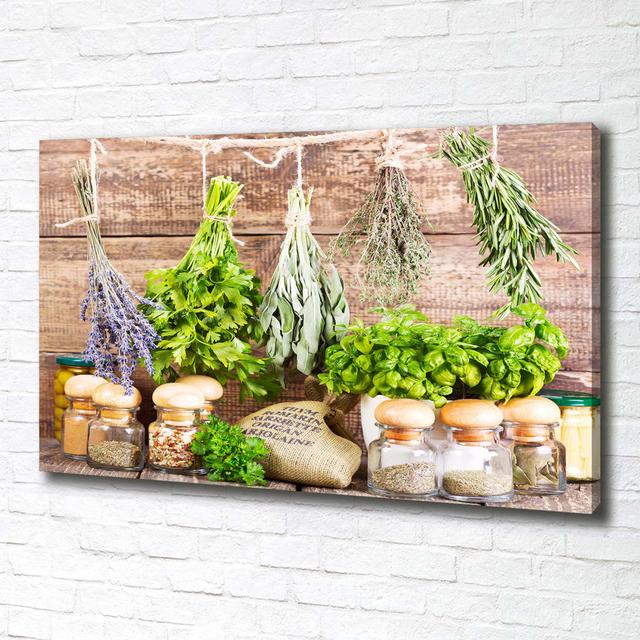 Herbs on a String - Wrapped Canvas Art Prints Brayden Studio on Productcaster.