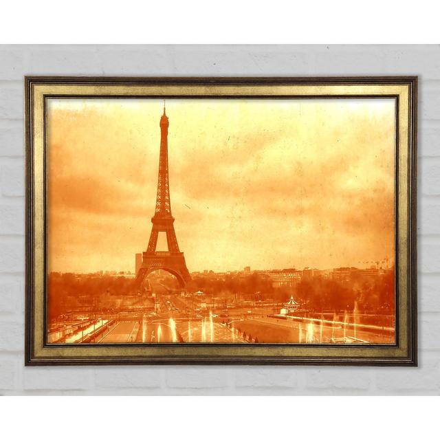 Old Image Of The Eiffel Tower - Single Picture Frame Art Prints Ophelia & Co. Size: 84.1cm H x 118.9cm W x 1.5cm D on Productcaster.