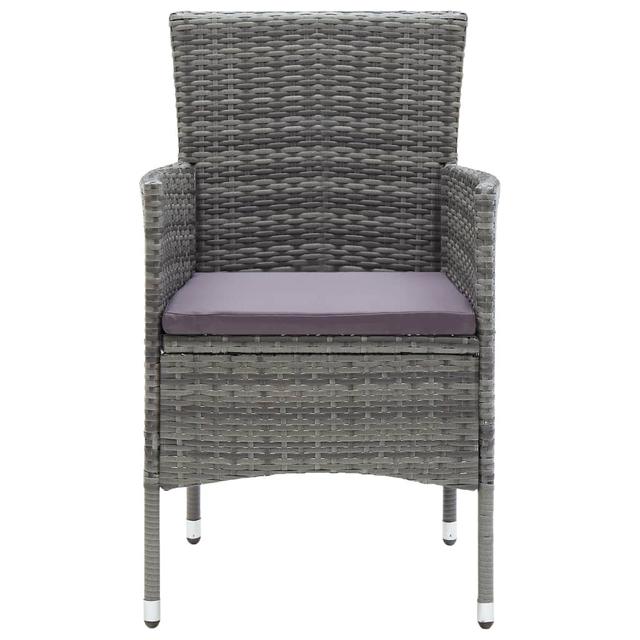 Gazali Patio Dining Side Chair with Cushion (Set of 4) Rosalind Wheeler Colour (Frame): Grey on Productcaster.