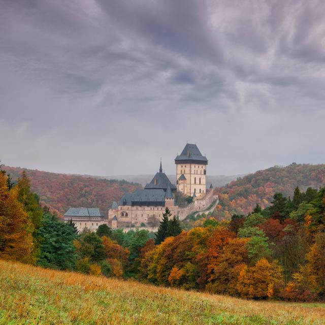 Karlstejn Castle by Innakote - Wrapped Canvas Print Latitude Run Size: 30cm H x 30cm W x 3.8cm D on Productcaster.