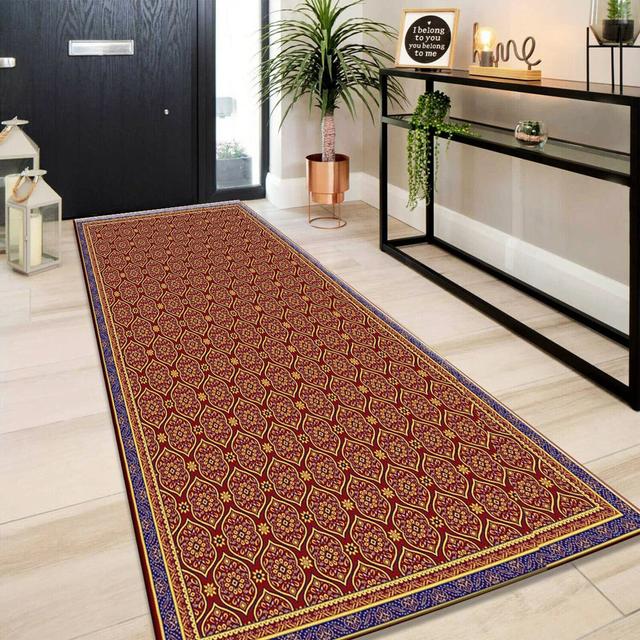 Clyatt Flatweave Red/Yellow Rug Rosalind Wheeler Rug Size: Rectangle 65 x 110cm on Productcaster.