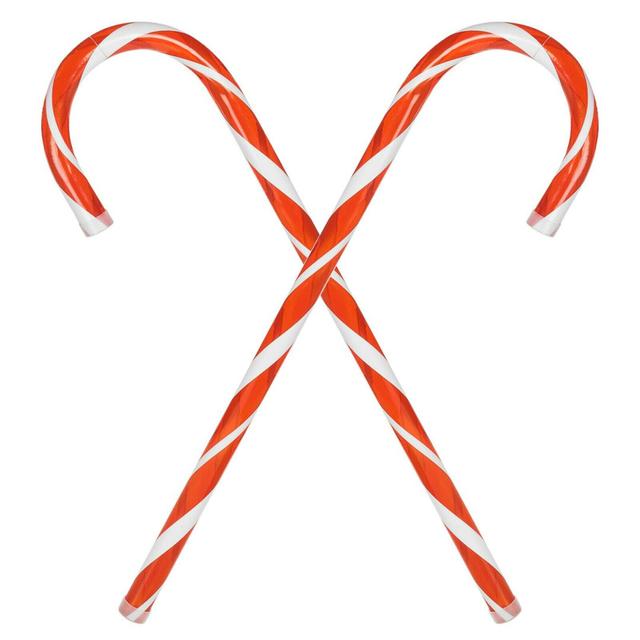 Plastic Refillable Candy Cane (Set of 2) The Seasonal Aisle on Productcaster.