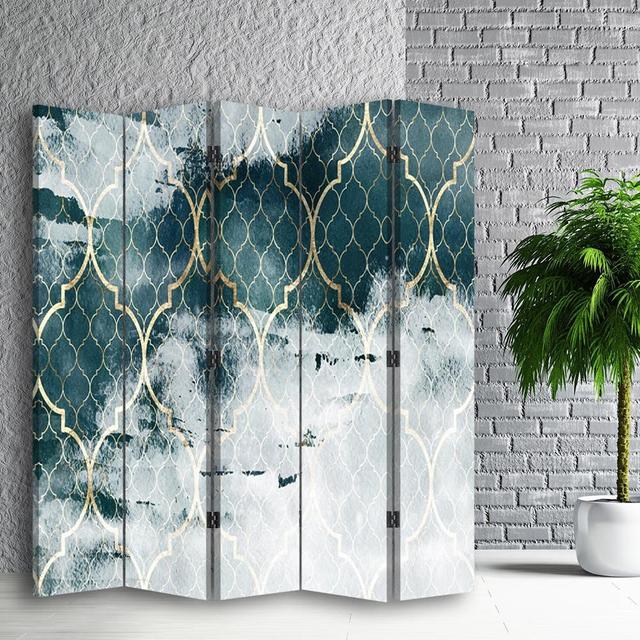 170Cm H Room Divider Feeby Number of Panels: 5, Size: 170cm H x 180cm W x 3cm D on Productcaster.