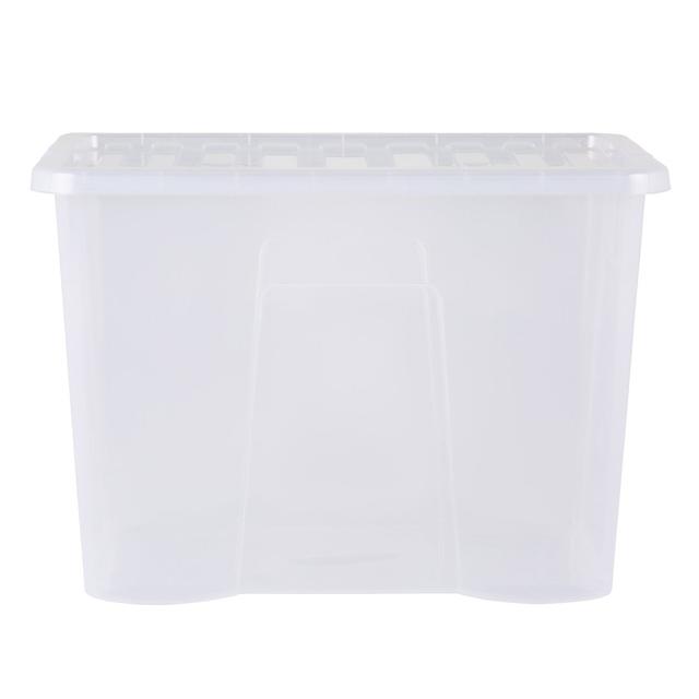 Wham Crystal 80L Plastic Storage Box Pack of 4 Clear (Set of 4) Wham on Productcaster.