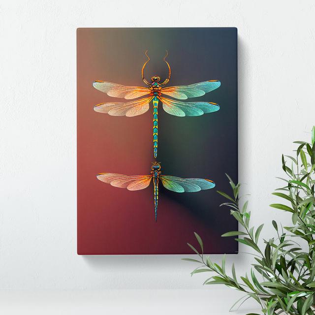 XC1022-1366X Charming Dragonflies - Wrapped Canvas Graphic Art Brambly Cottage Size: 76cm H x 50cm W x 3cm D on Productcaster.