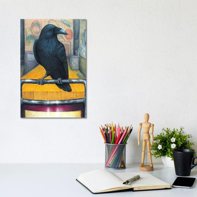 Crow by Don McMahon - Wrapped Canvas Print Marlow Home Co. Size: 30.48cm H x 20.32cm W x 1.91cm D on Productcaster.