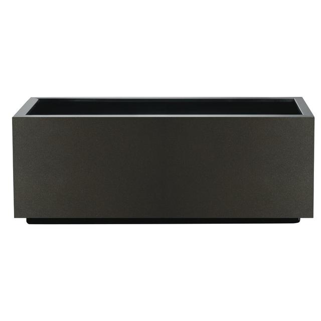 Metal Self-Watering Planter Box Symple Stuff Colour: Lead, Size: 40cm H x 75cm W x 35cm D on Productcaster.