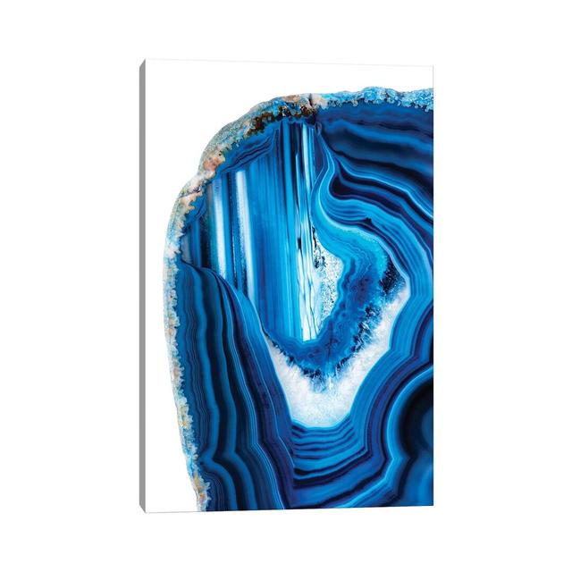 Blue Agate by Philippe Hugonnard - Wrapped Canvas Art Prints Metro Lane Size: 45.72cm H x 30.48cm W x 1.91cm D on Productcaster.