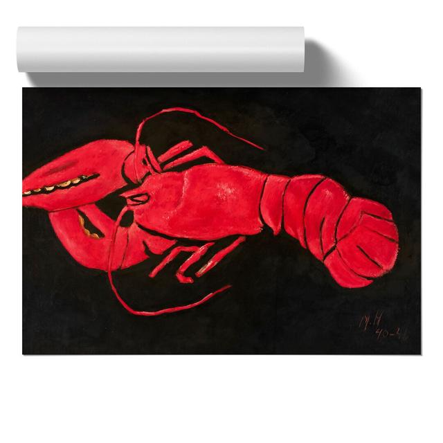 Lobster on Black by Marsden Hartley - Unframed Painting East Urban Home Size: 30cm H x 42cm W x 0.1cm D on Productcaster.