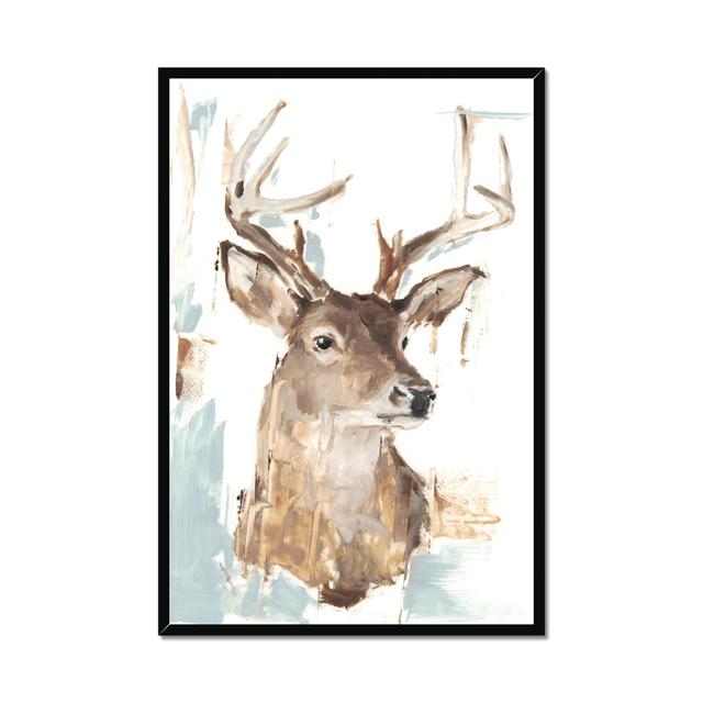 Modern Deer Mount I by Ethan Harper - Painting Print Foundstone Format: Black Framed Paper Print, Size: 95cm H x 65cm W on Productcaster.