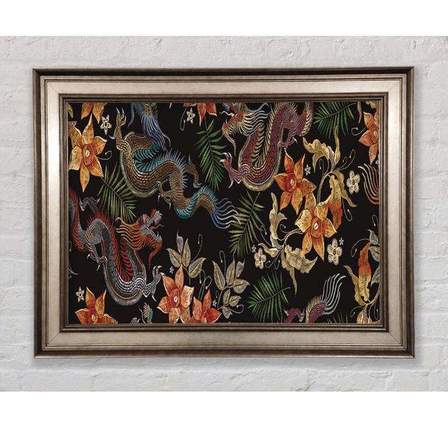 The Chinese Dragon Pattern - Single Picture Frame Art Prints Bright Star Size: 100cm H x 141.4cm W x 8cm D on Productcaster.