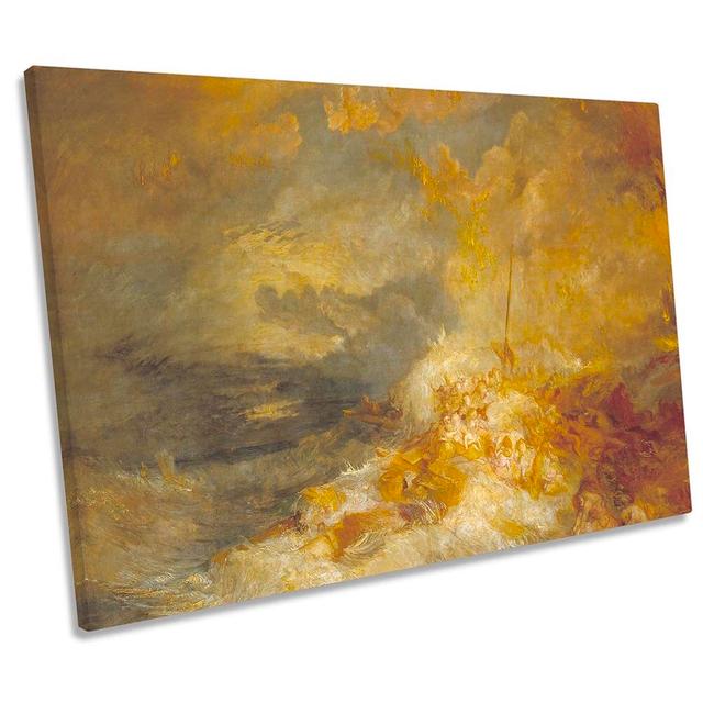 Joseph Mallord William Turner A Disaster At Sea CANVAS WALL ART Print Rosalind Wheeler Size: 40.6cm H x 61cm W x 2cm D on Productcaster.