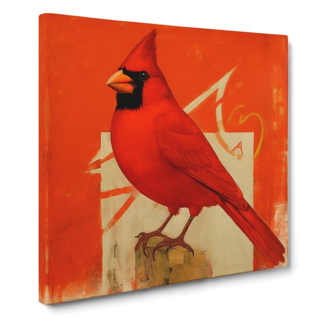 Cardinal Bird Soviet Art - Art Prints The Seasonal Aisle Size: 35cm H x 35cm W x 3cm D on Productcaster.