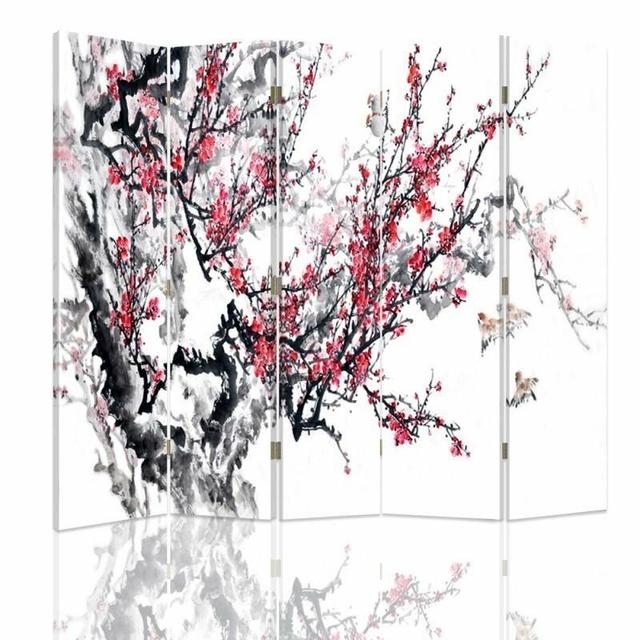 Raumteiler Japanese Cherry mit 5 Paneelen World Menagerie on Productcaster.