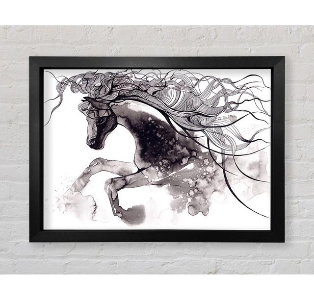 Long Haired Horse - Single Picture Frame Art Prints Bright Star Size: 59.7cm H x 84.1cm W x 3.4cm D on Productcaster.