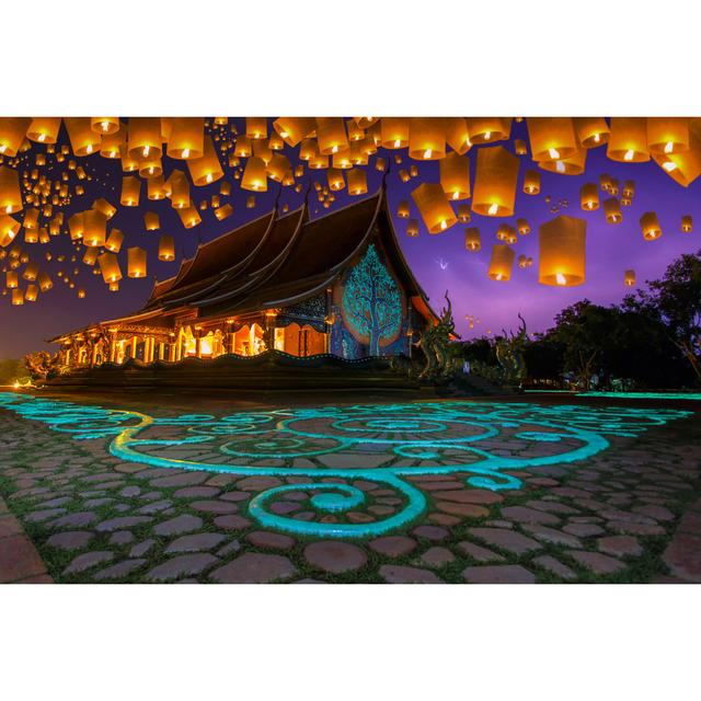 Floating Lamp in Yee Peng Festival by Southtownboy - Wrapped Canvas Photograph Latitude Vive Size: 51cm H x 76cm W on Productcaster.