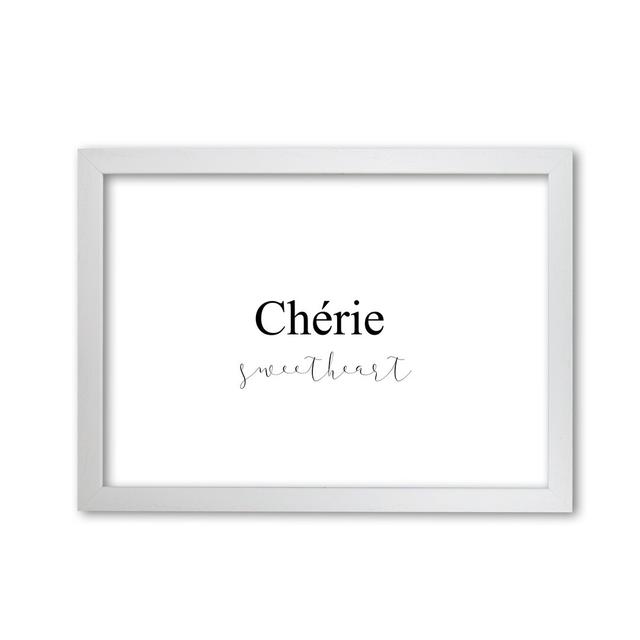 Chérie - Print East Urban Home Format: White Grain Frame, Size: 30 cm H x 21 cm W x 5 cm D on Productcaster.