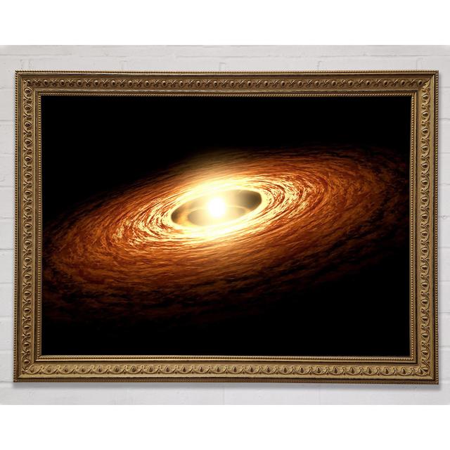 Goldener Ring Galaxie - Einzelner Bilderrahmen Kunstdrucke Ebern Designs Größe: 29,7 cm H x 42 cm B on Productcaster.