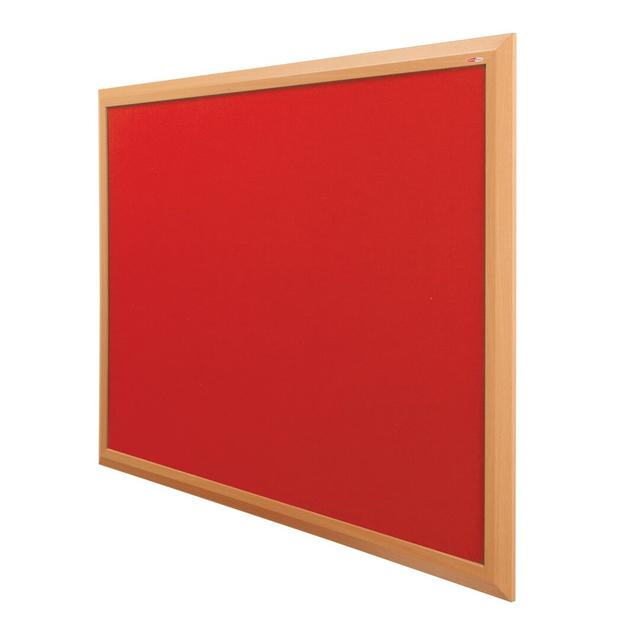 Wall Mounted Bulletin Board Symple Stuff Size: 120 cm H x 180 cm W, Colour: Red on Productcaster.