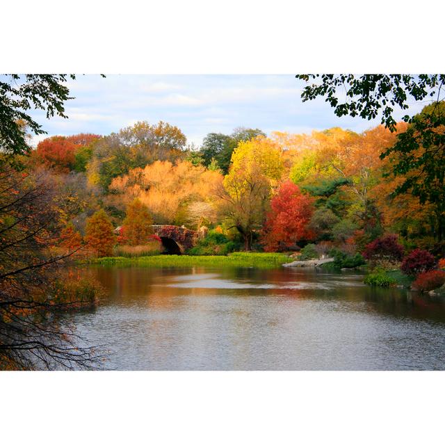 Central Park Gapstow Bridge In Autumn - Print Alpen Home Size: 20cm H x 30cm W x 3.8cm D on Productcaster.