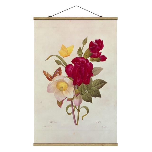 Stoffbild Christmas Roses von Pierre-Joseph Redouté Sommerallee Größe: 120 cm H x 80 cm B x 0,3 cm T on Productcaster.