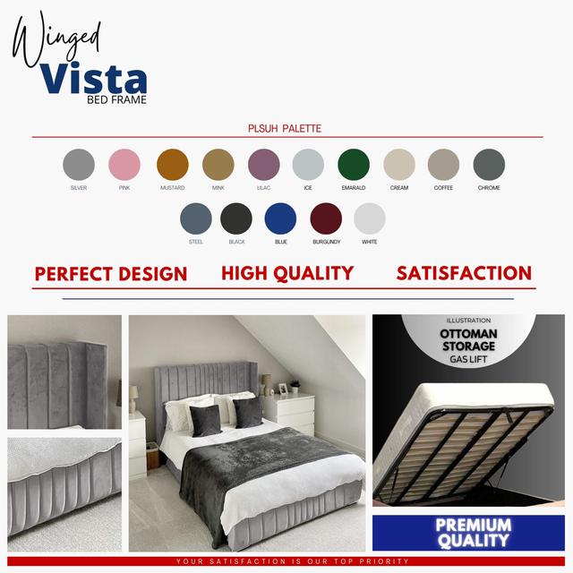 Vista Bed Britainsleep Colour: Silver, Size: Super King (6') on Productcaster.