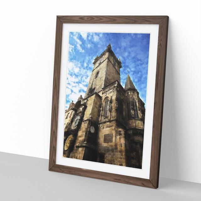 Old Town Hall in Prague - Picture Frame Graphic Art East Urban Home Frame Option: Walnut Framed, Size: 65cm H x 48cm W x 2cm D on Productcaster.