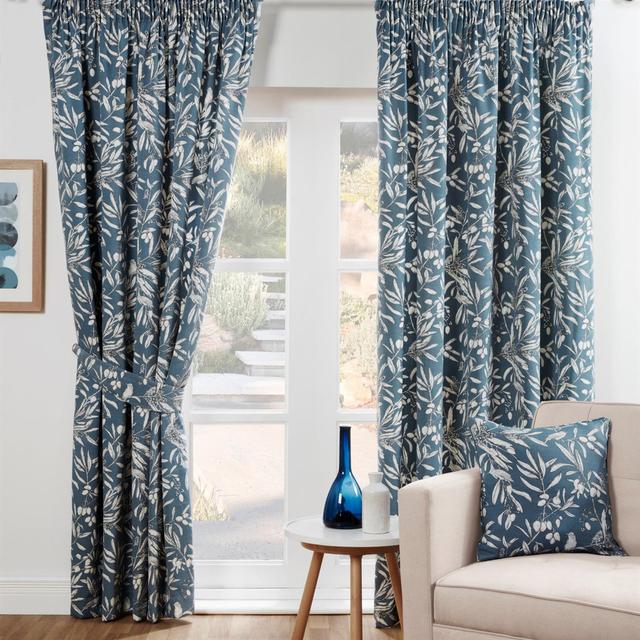 Edeline Polyester Room Darkening Pinch Pleat Curtains Pair Ophelia & Co. Colour: Blue, Panel Size: 168 W x 229 D cm on Productcaster.