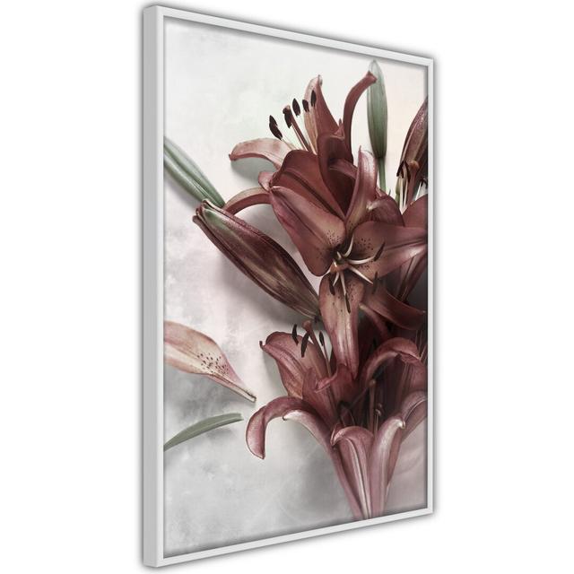 Burgundy Solace - Single Picture Frame Print Marlow Home Co. Size: 60cm H x 40cm W x 2cm D, Frame Option: Black Framed on Productcaster.