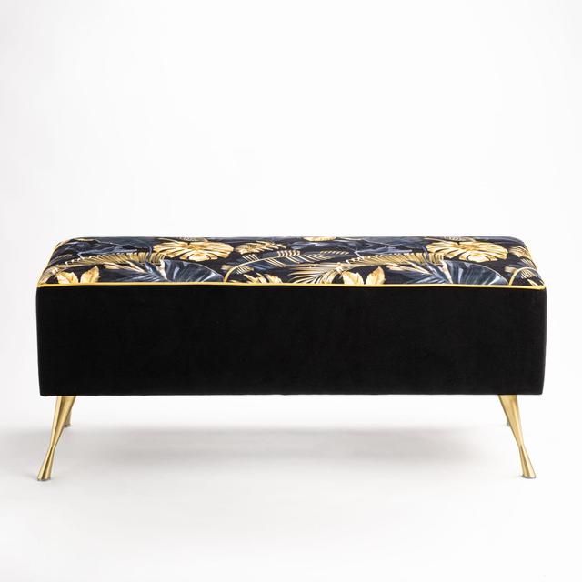 Lokey Upholstered Bench Mercer41 Size: H40 x W90 x D35cm on Productcaster.