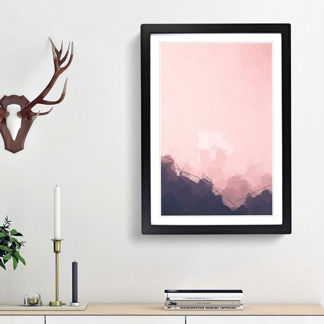 Moon Behind the Mountains - Picture Frame Graphic Art Print East Urban Home Size: 65cm H x 48cm W x 2cm D, Frame Option: Black Framed on Productcaster.