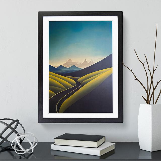 Mountain Valley - Picture Frame Graphic Art Alpen Home Frame Colour: Black, Size: 34cm H x 25cm W x 2cm D on Productcaster.