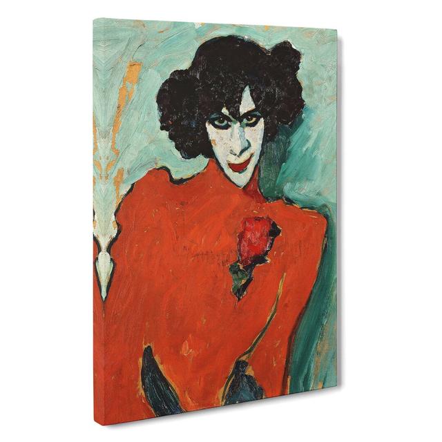 Portrait of the Dancer by Alexej Von Jawlensky - Wrapped Canvas Painting East Urban Home Size: 76cm H x 50cm W x 3cm D on Productcaster.