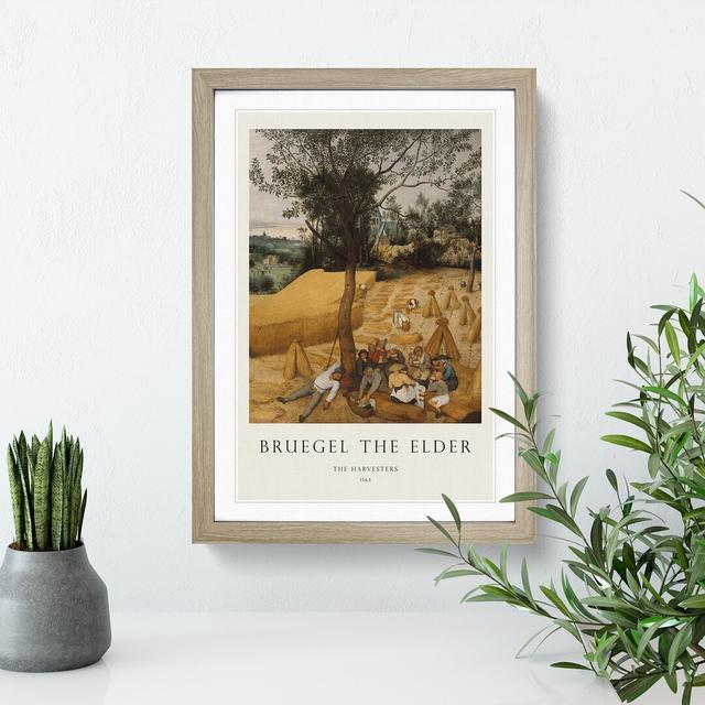 The Harvesters by Pieter Bruegel the Elder - Picture Frame Painting East Urban Home Frame Option: Oak Framed, Size: 65cm H x 48cm W x 2cm D on Productcaster.