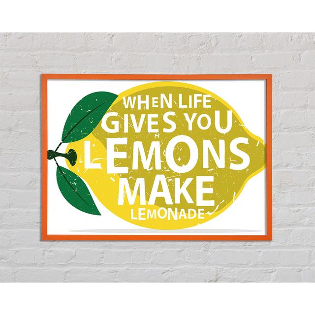 When Life Gives You Lemons 1 - Single Picture Frame Art Prints Happy Larry Size: 21cm H x 29.7cm W x 2cm D on Productcaster.