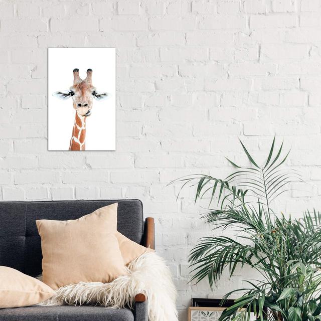 Happy Giraffe - Wrapped Canvas Print East Urban Home Size: 66.04cm H x 45.72cm W x 1.91cm D on Productcaster.