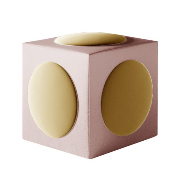 Hocker Monocle Happy Barok Polsterfarbe: Rosa/Goldfarben on Productcaster.